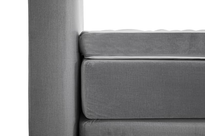 Royal Velvet Komplett Sengepakke 160x200 cm - Lysegrå med Høye Sølvben - Møbler - Senger - Kontinentalsenger