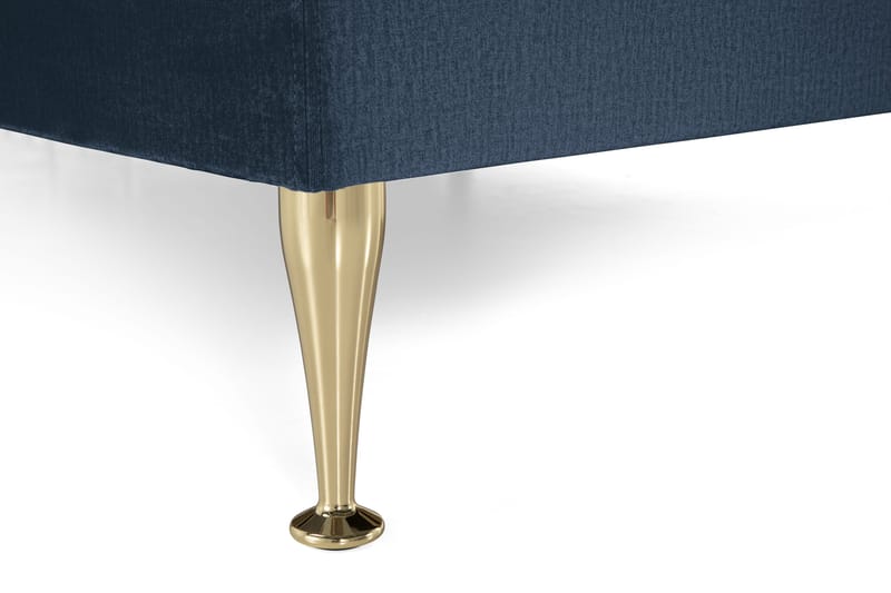 Royal Velvet Komplett Sengepakke 160x200 cm - Mørkeblå Fløyel/Høye Gullben - Møbler - Senger - Kontinentalsenger
