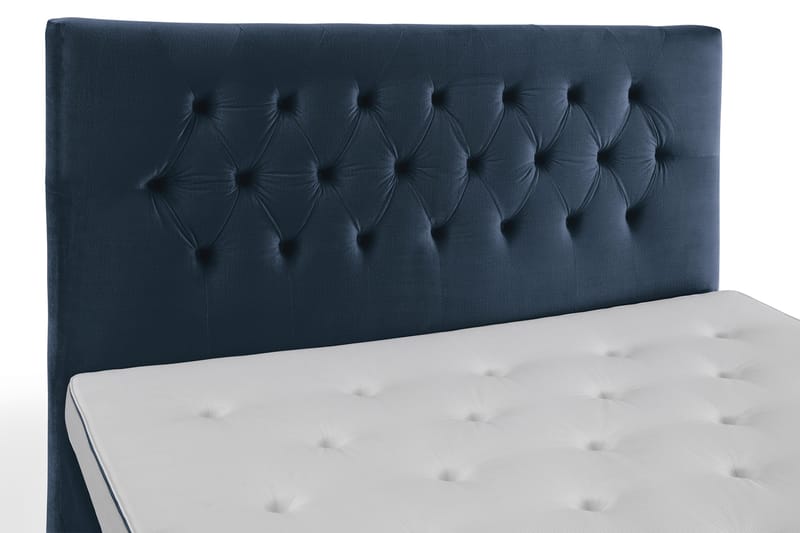 Royal Velvet Komplett Sengepakke 160x200 cm - Mørkeblå Fløyel/Høye Gullben - Møbler - Senger - Kontinentalsenger