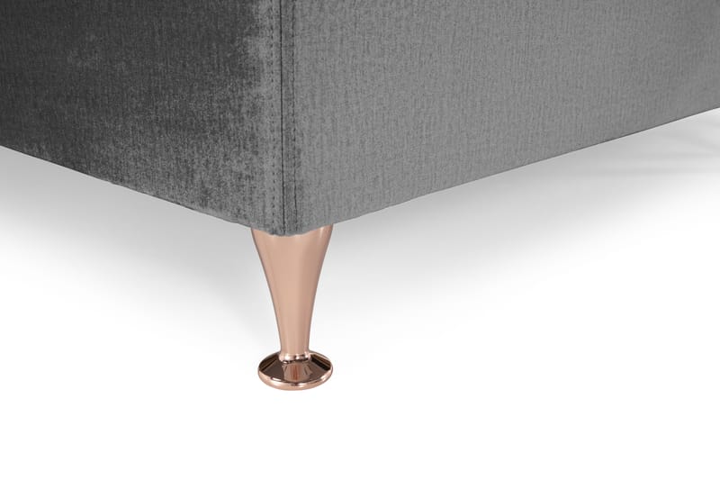 Royal Velvet Komplett Sengepakke 160x200 cm - Mørkegrå Fløyel/Lave Rosében - Møbler - Senger - Komplett sengepakke