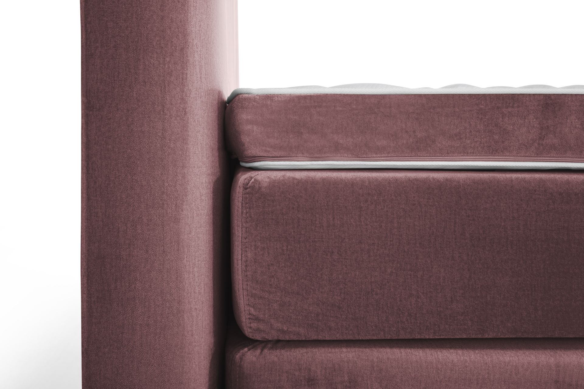 Royal Velvet Komplett Sengepakke 160x200 cm - Rosa Fløyel/Høye Gullben - Møbler - Senger - Komplett sengepakke