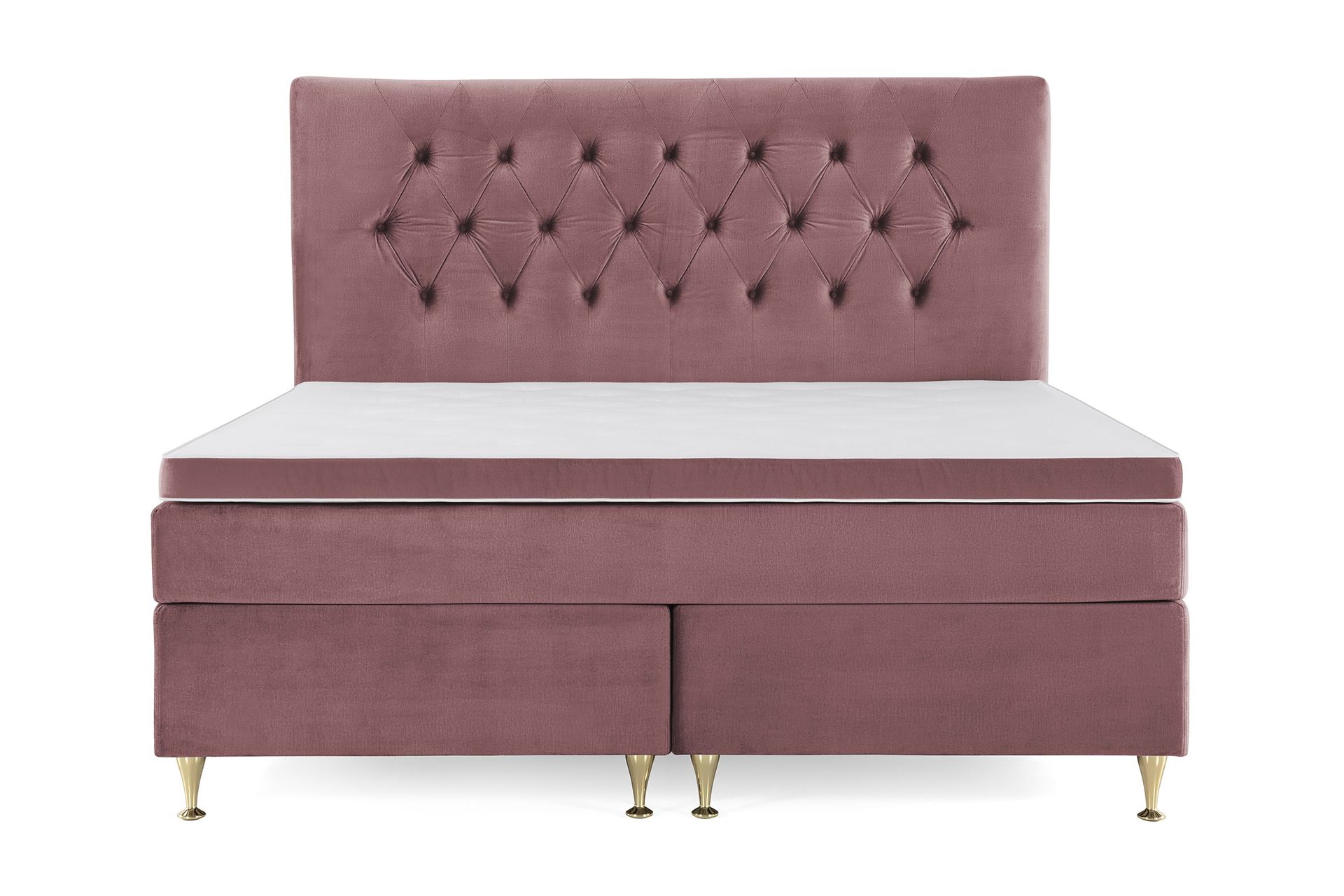 Royal Velvet Komplett Sengepakke 160x200 cm - Rosa Fløyel/Lave Gullben