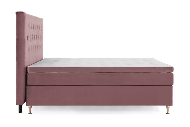 Royal Velvet Komplett Sengepakke 160x200 cm - Rosa Fløyel/Lave Rosében - Møbler - Senger - Kontinentalsenger
