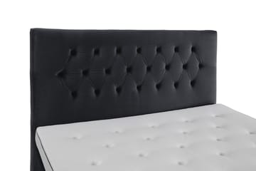 Royal Velvet Komplett Sengepakke 160x200 cm - Svart Fløyel/Dreide Ben - Møbler - Senger - Kontinentalsenger