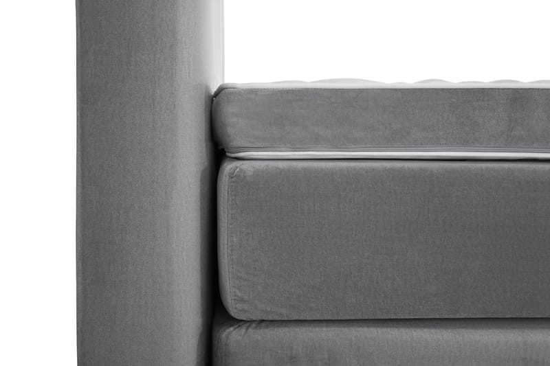 Royal Velvet Komplett Sengepakke 180x200 cm - Lysegrå Fløyel/Lave Sølvben - Møbler - Senger - Komplett sengepakke