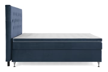 Royal Velvet Komplett Sengepakke 180x200 cm - Mørkeblå Fløyel/Lave Sølvben - Møbler - Senger - Komplett sengepakke