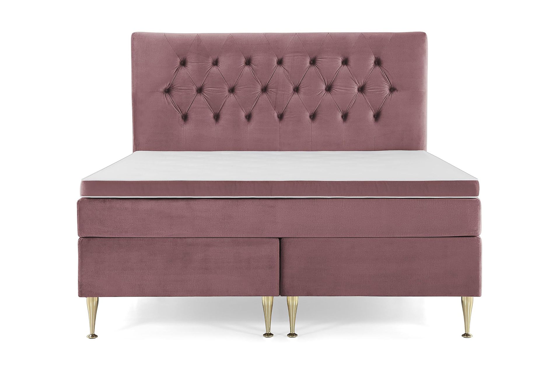 Royal Velvet Komplett Sengepakke 180x200 cm - Rosa Fløyel/Høye Gullben