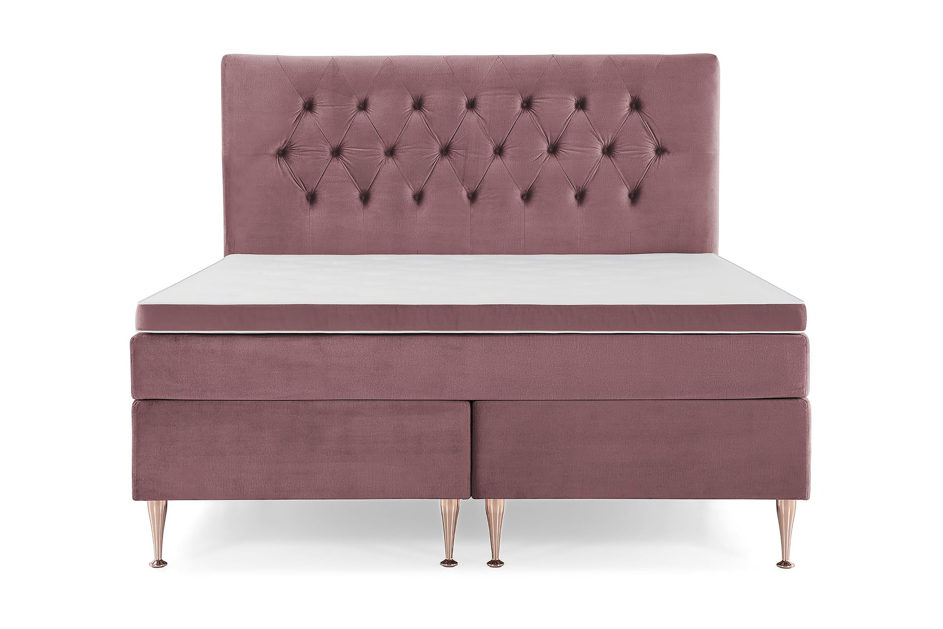 Royal Velvet Komplett Sengepakke 180x200 cm - Rosa Fløyel/Høye Rosében - Møbler - Senger - Komplett sengepakke