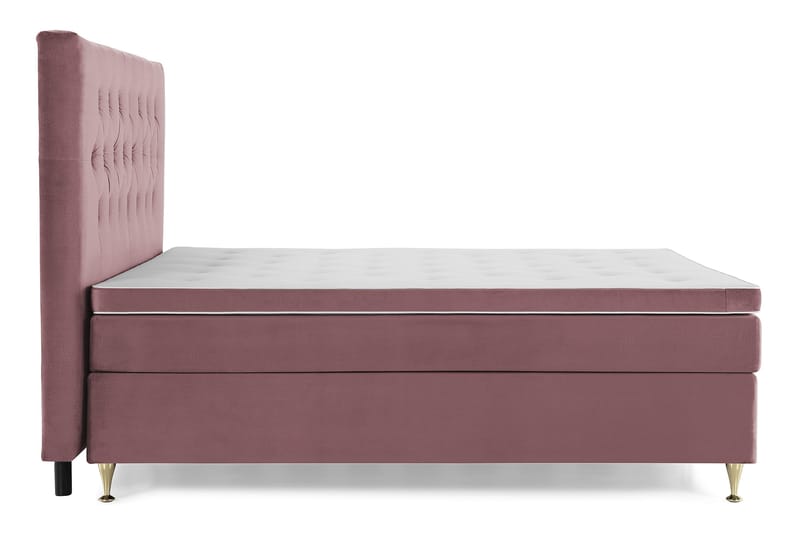 Royal Velvet Komplett Sengepakke 180x200 cm - Rosa Fløyel/Lave Gullben - Møbler - Senger - Kontinentalsenger
