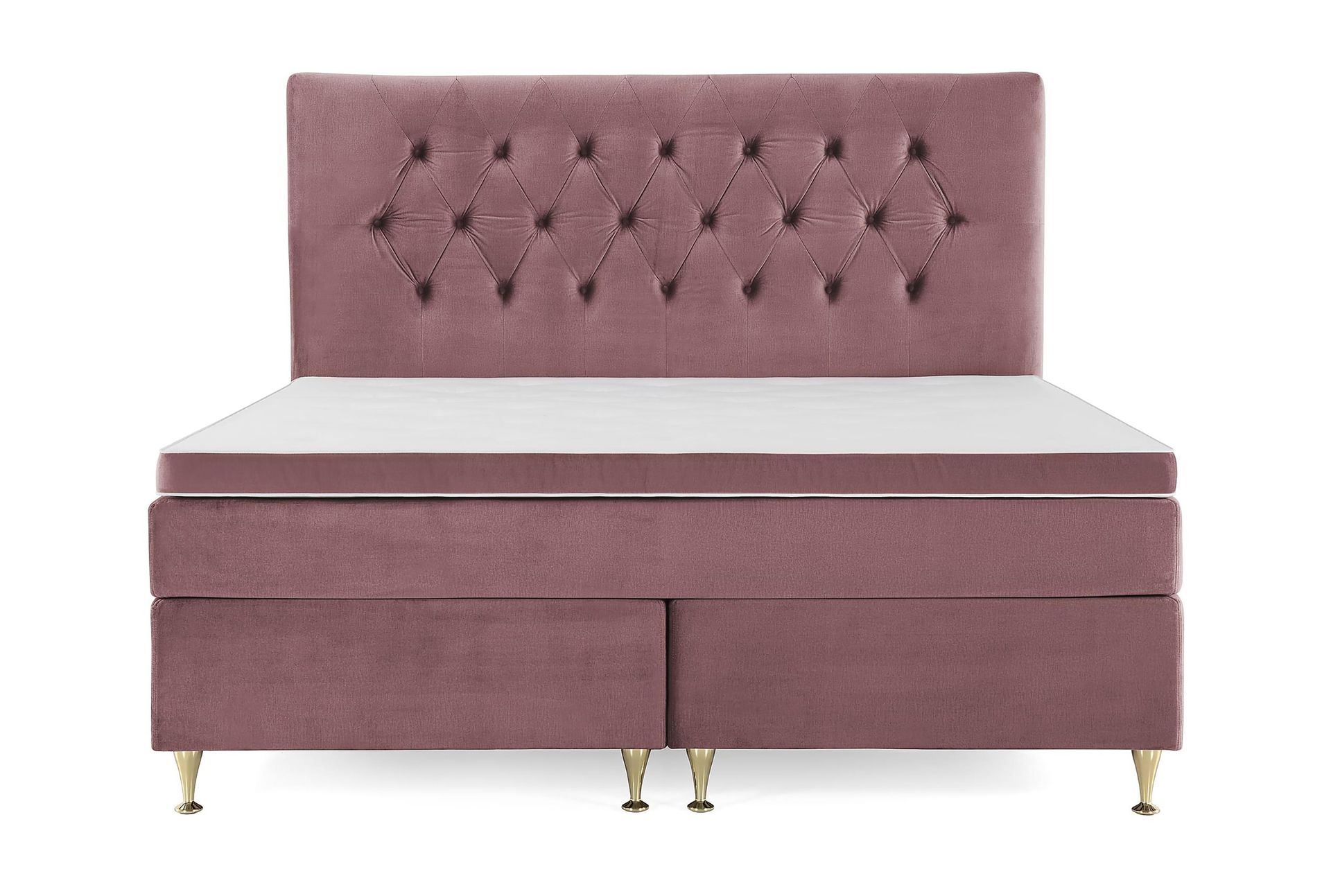 Royal Velvet Komplett Sengepakke 180x200 cm - Rosa Fløyel/Lave Gullben