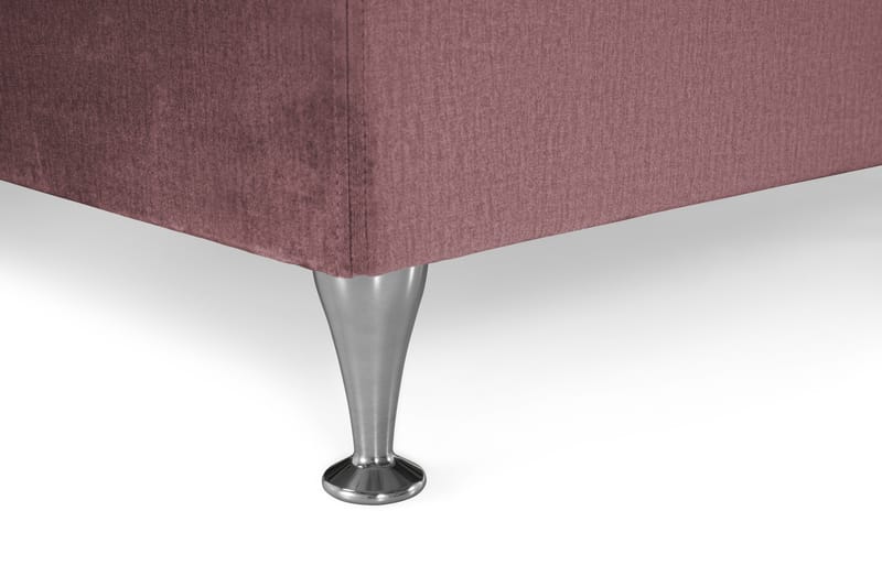 Royal Velvet Komplett Sengepakke 180x200 cm - Rosa Fløyel/Lave Sølvben - Møbler - Senger - Kontinentalsenger