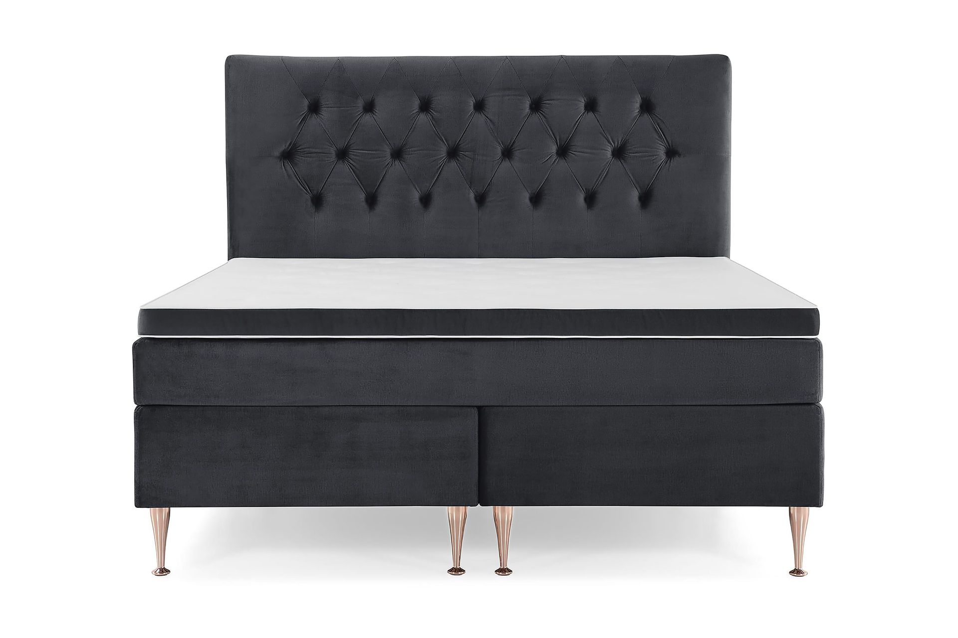 Royal Velvet Komplett Sengepakke 180x200 cm - Svart Fløyel/Høye Rosében