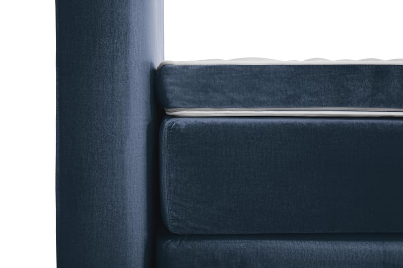 Royal Velvet Komplett Sengepakke 180x200 - Mørkeblå Fløyel/Høye Gullben - Komplett sengepakke - Kontinentalsenger - Dobbeltsenger