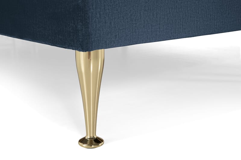 Royal Velvet Komplett Sengepakke 210x210 cm - Mørkeblå Fløyel/Høye Gullben - Møbler - Senger - Kontinentalsenger