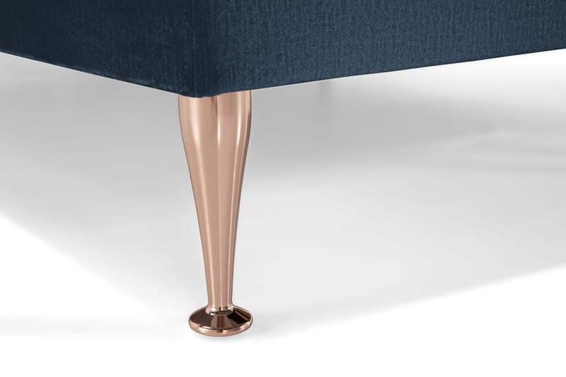 Royal Velvet Komplett Sengepakke 210x210 cm - Mørkeblå Fløyel/Høye Rosében - Møbler - Senger - Kontinentalsenger