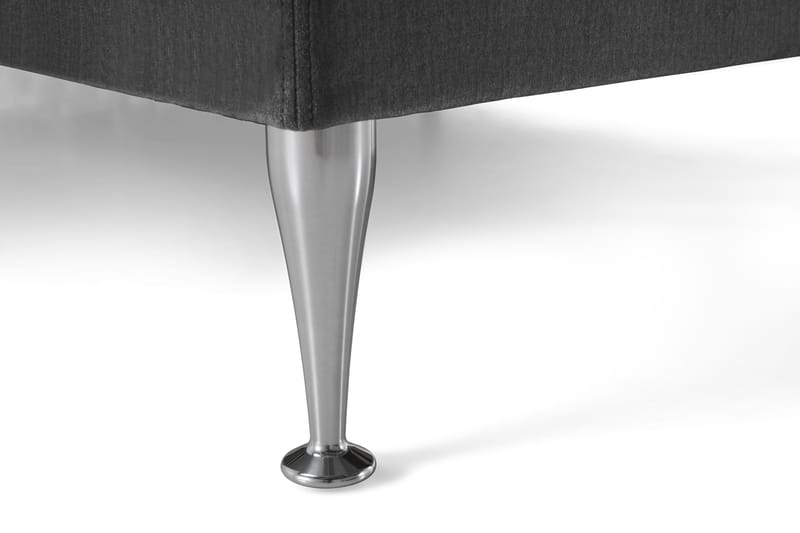 Royal Velvet Komplett Sengepakke 210x210 cm - Mørkegrå Fløyel/Høye Sølvben - Møbler - Senger - Kontinentalsenger