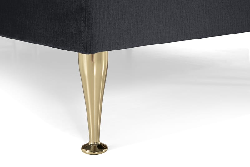 Royal Velvet Komplett Sengepakke 210x210 cm - Svart Fløyel/Høye Gullben - Møbler - Senger - Kontinentalsenger
