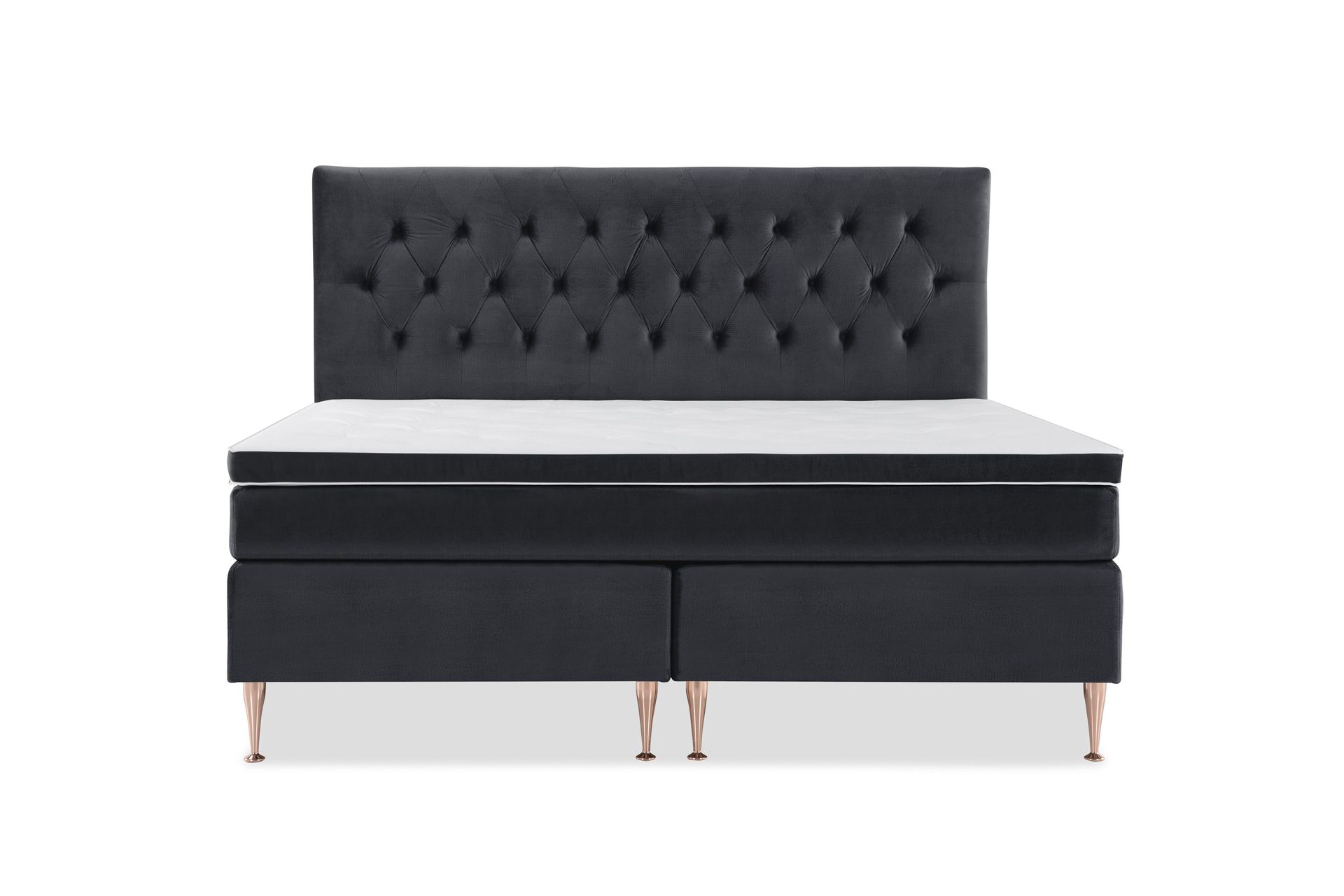 Royal Velvet Komplett Sengepakke 210x210 cm - Svart Fløyel/Høye Rosében