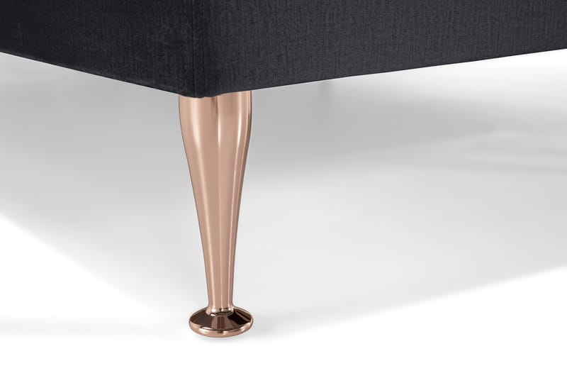 Royal Velvet Komplett Sengepakke 210x210 cm - Svart Fløyel/Høye Rosében - Møbler - Senger - Kontinentalsenger