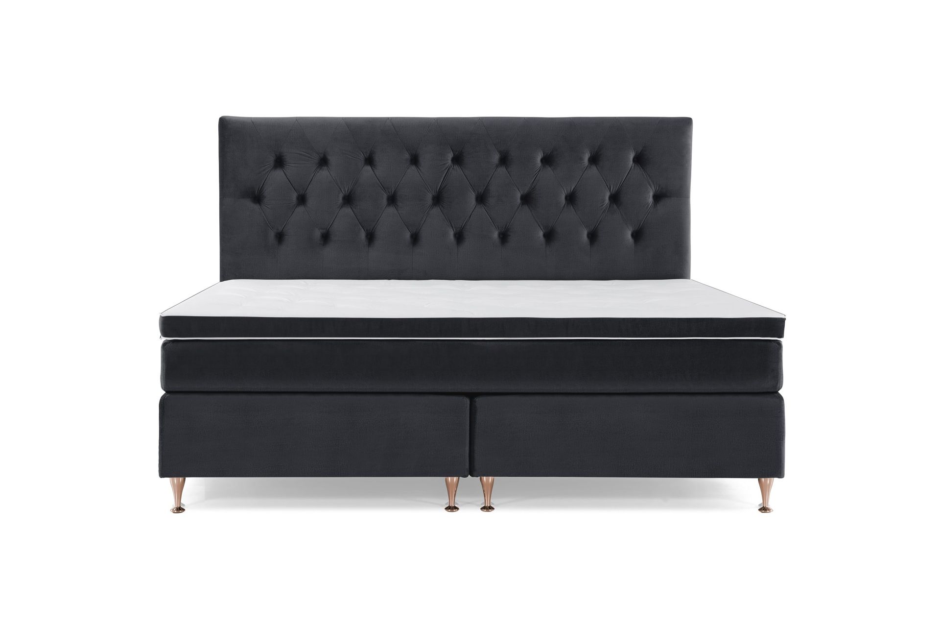Royal Velvet Komplett Sengepakke 210x210 cm - Svart Fløyel/Lave Rosében