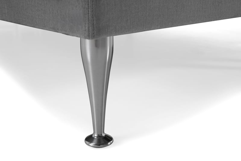 Royal Velvet Kontinentalseng 160x200 cm - Lysegrå Fløyel/Høye Sølvben - Møbler - Senger - Komplett sengepakke