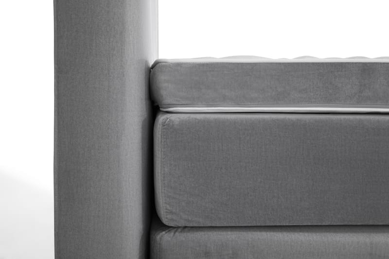 Royal Velvet Kontinentalseng 160x200 cm - Lysegrå Fløyel/Lave Gullben - Møbler - Senger - Komplett sengepakke