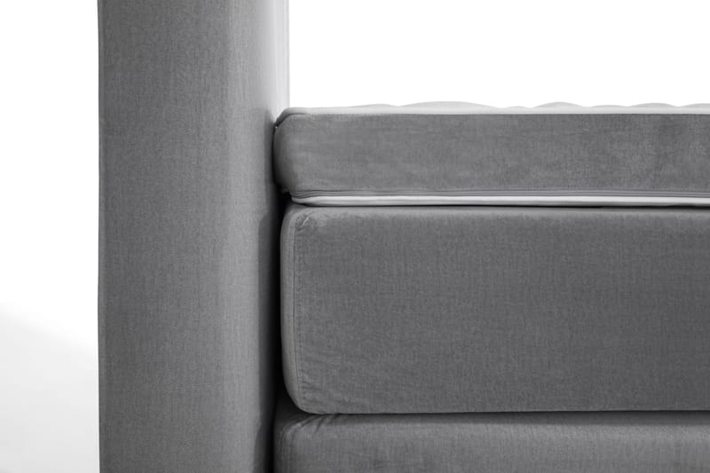 Royal Velvet Kontinentalseng 160x200 cm - Lysegrå Fløyel/Lave Gullben - Møbler - Senger - Kontinentalsenger