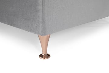 Royal Velvet Kontinentalseng 160x200 cm - Lysegrå Fløyel/Lave Rosében - Møbler - Senger - Komplett sengepakke