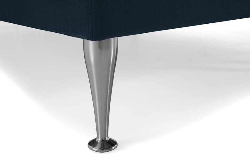 Royal Velvet Kontinentalseng 160x200 cm - Mørkeblå Fløyel/Høye Sølvben - Møbler - Senger - Kontinentalsenger