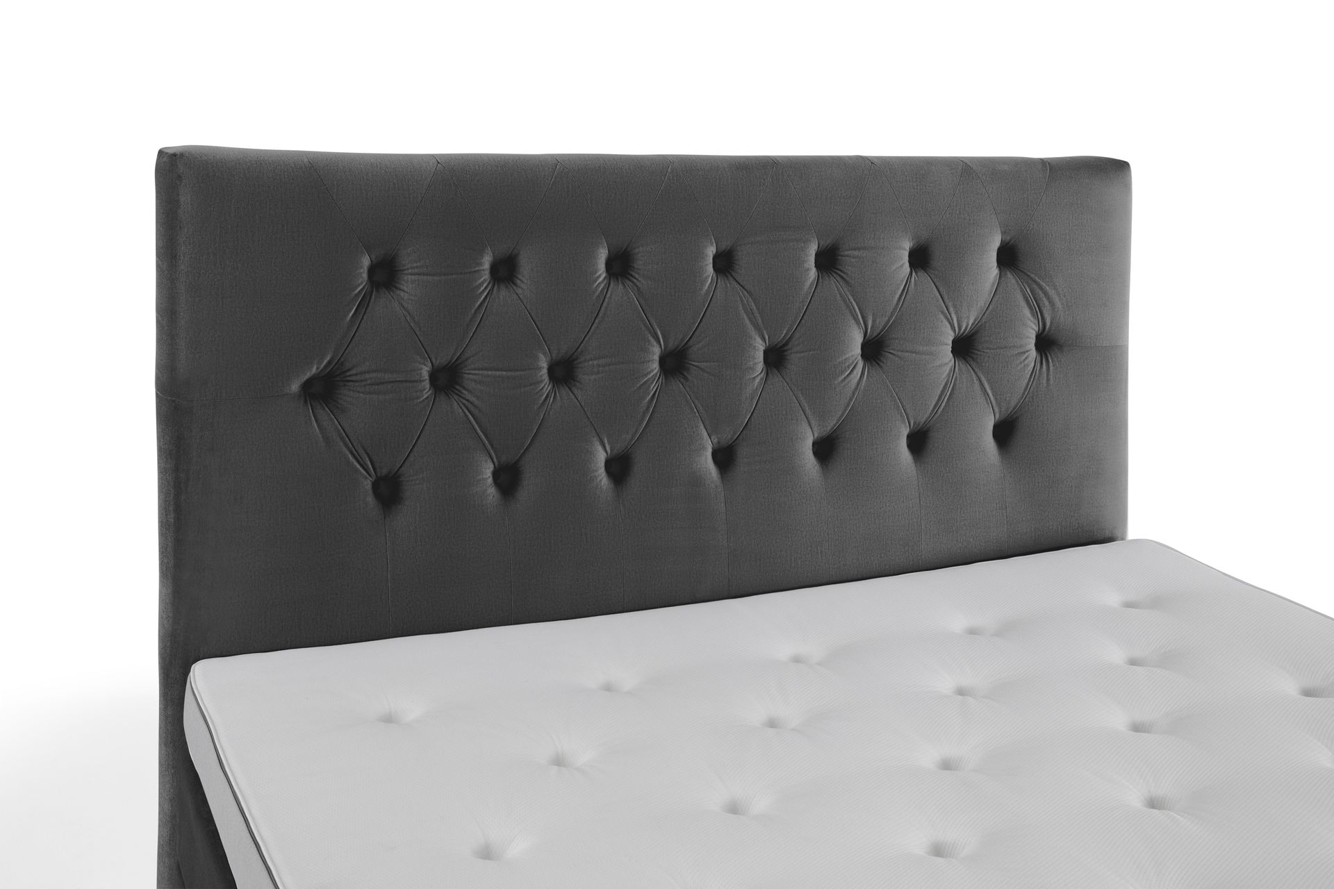 Royal Velvet Kontinentalseng 160x200 cm - Mørkegrå Fløyel/Lave Gullben - Møbler - Senger - Komplett sengepakke