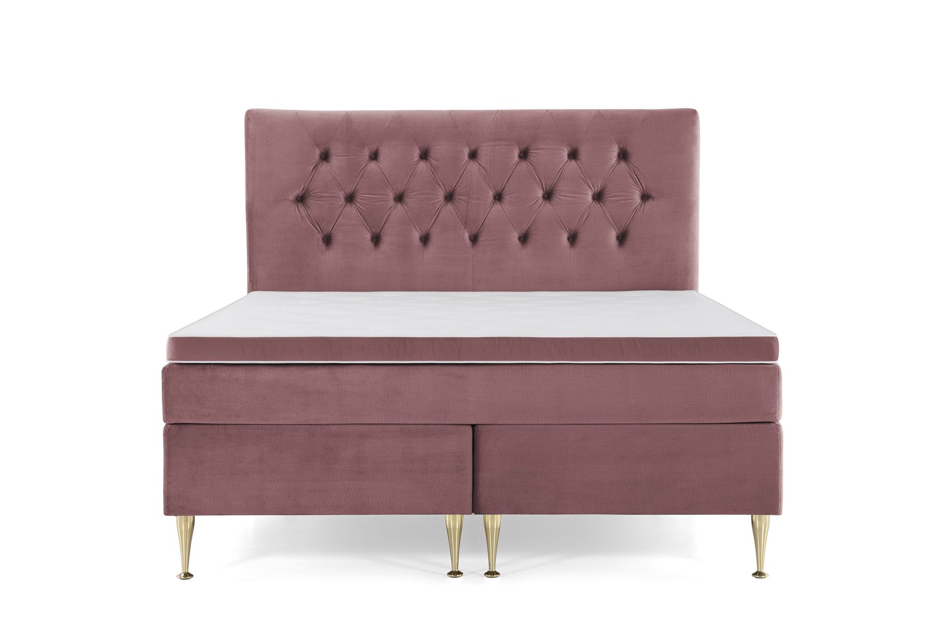 Royal Velvet Kontinentalseng 160x200 cm - Rosa Fløyel/Høye Gullben
