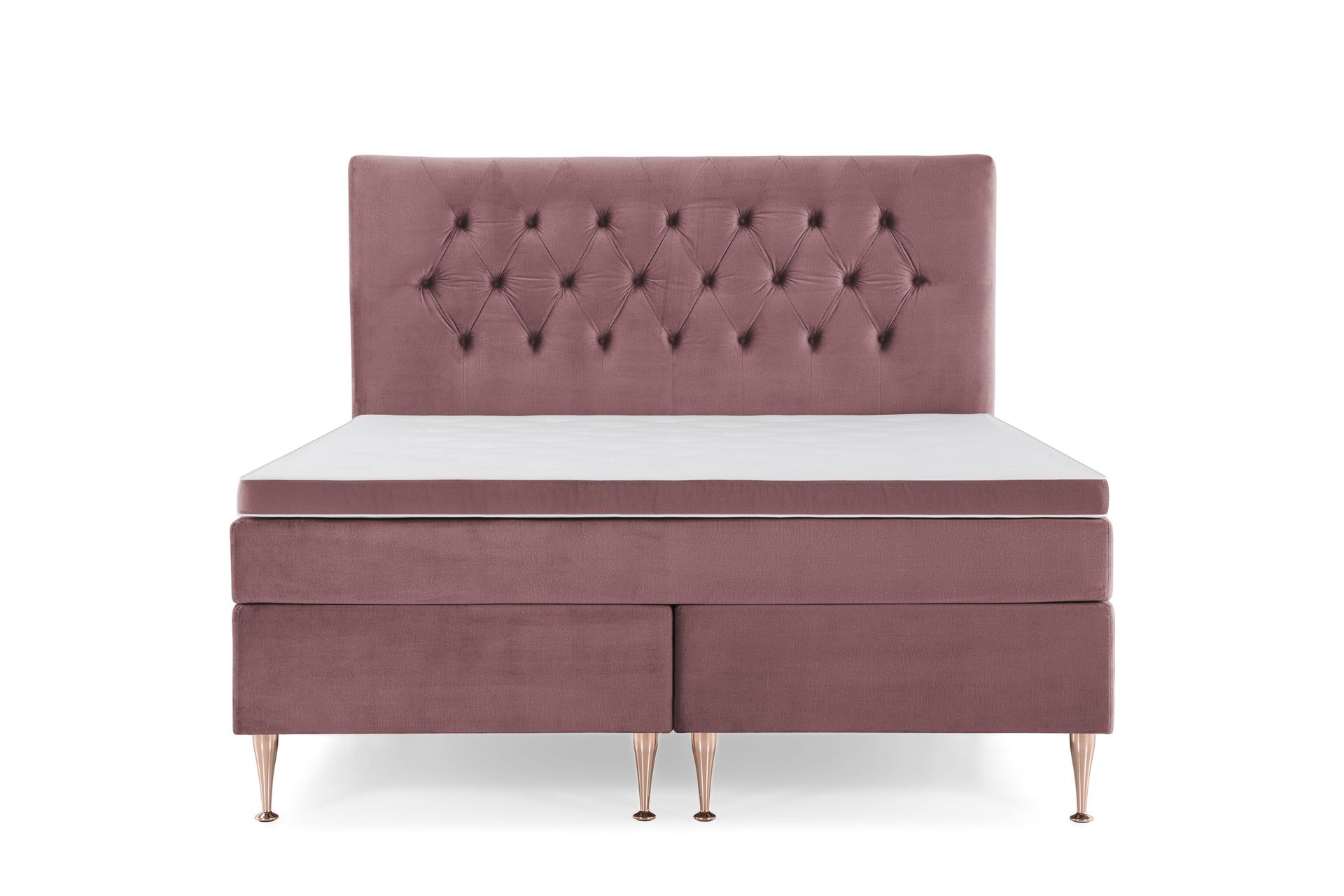 Royal Velvet Kontinentalseng 160x200 cm - Rosa Fløyel/Høye Rosében