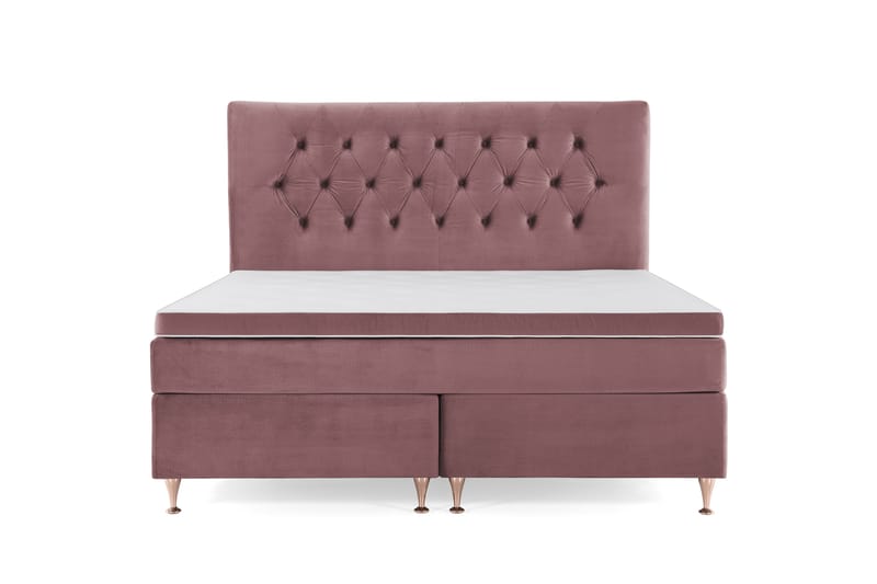 Royal Velvet Kontinentalseng 160x200 cm - Rosa Fløyel/Lave Rosében - Møbler - Senger - Kontinentalsenger