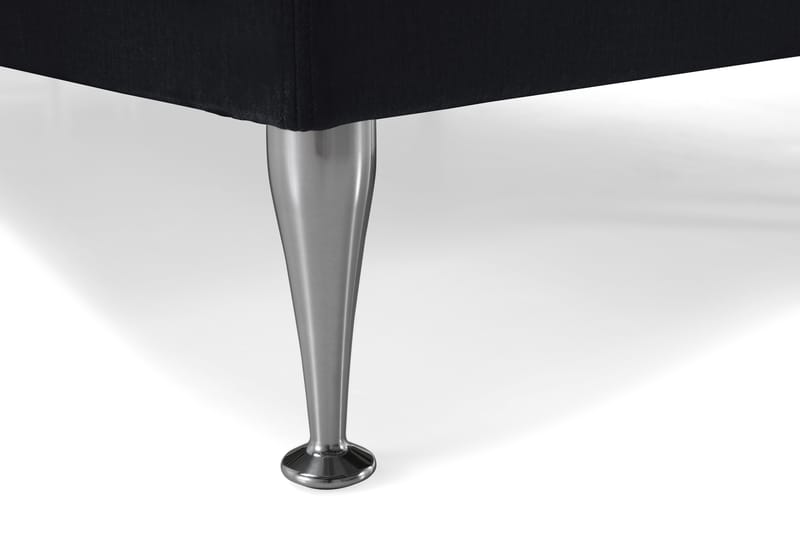Royal Velvet Kontinentalseng 160x200 cm - Svart Fløyel/Høye Sølvben - Møbler - Senger - Kontinentalsenger