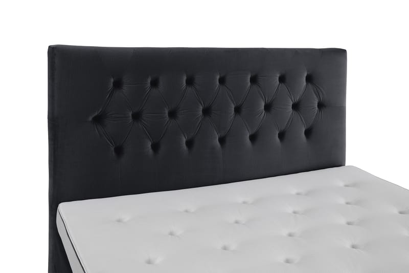 Royal Velvet Kontinentalseng 160x200 cm - Svart Fløyel/Lave Sølvben - Møbler - Senger - Kontinentalsenger
