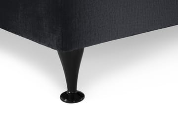 Royal Velvet Kontinentalseng 160x200 cm - Svart Fløyel/Lave Svarte Ben - Møbler - Senger - Kontinentalsenger