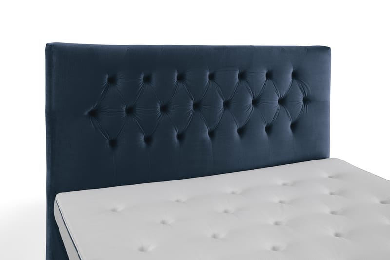 Royal Velvet Kontinentalseng 180x200 cm - Mørkeblå Fløyel/Lave Gullben - Møbler - Senger - Komplett sengepakke