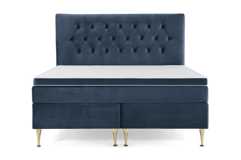 Royal Velvet Kontinentalseng 180x200 cm - Mørkegrå Fløyel/Høye Gullben - Møbler - Senger - Komplett sengepakke