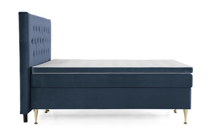 Royal Velvet Kontinentalseng 180x200 cm - Mørkegrå Fløyel/Høye Gullben - Møbler - Senger - Komplett sengepakke