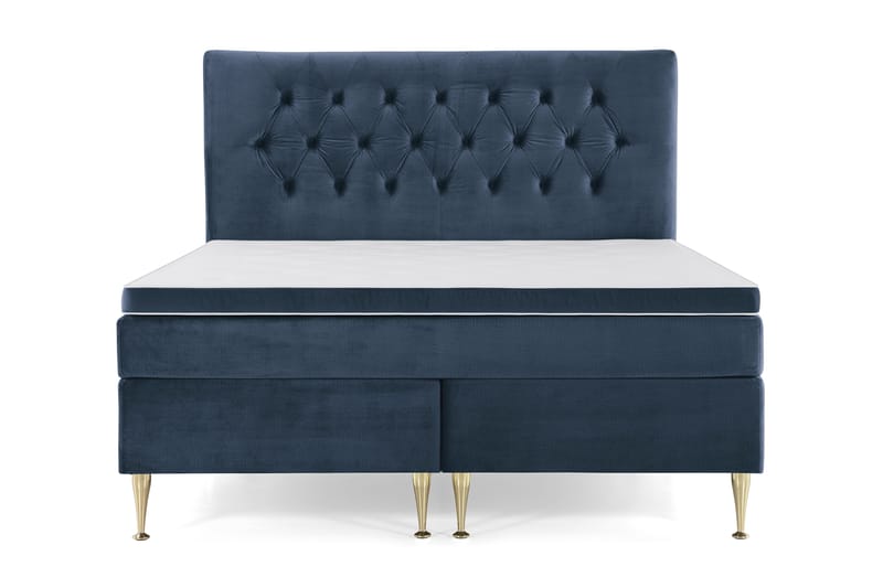 Royal Velvet Kontinentalseng 180x200 cm - Mørkegrå Fløyel/Høye Gullben - Møbler - Senger - Kontinentalsenger