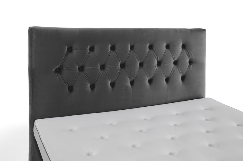 Royal Velvet Kontinentalseng 180x200 cm - Mørkegrå Fløyel/Lave Gullben - Møbler - Senger - Komplett sengepakke