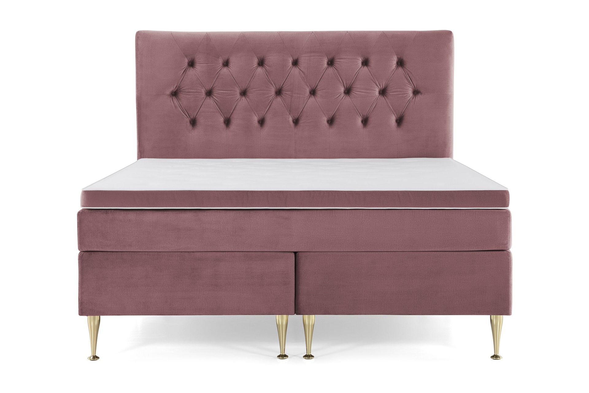 Royal Velvet Kontinentalseng 180x200 cm - Rosa Fløyel/Høye Gullben