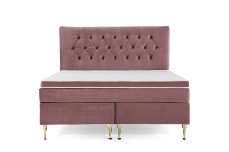 Royal Velvet Kontinentalseng 180x200 cm - Rosa Fløyel/Høye Rosében - Møbler - Senger - Kontinentalsenger