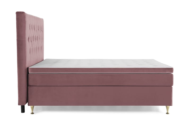 Royal Velvet Kontinentalseng 180x200 cm - Rosa Fløyel/Lave Gullben - Møbler - Senger - Kontinentalsenger