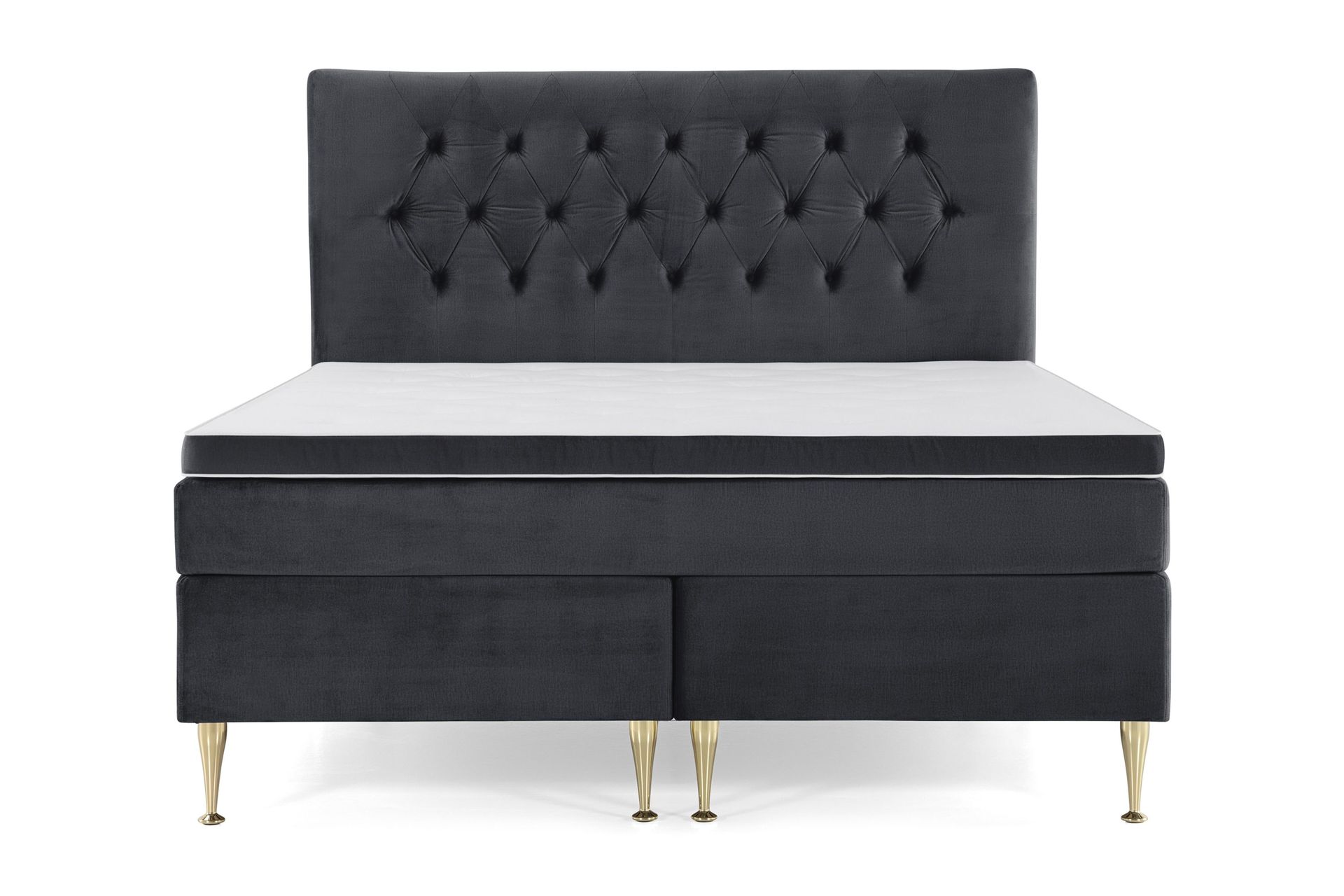 Royal Velvet Kontinentalseng 180x200 cm - Svart Fløyel/Høye Gullben
