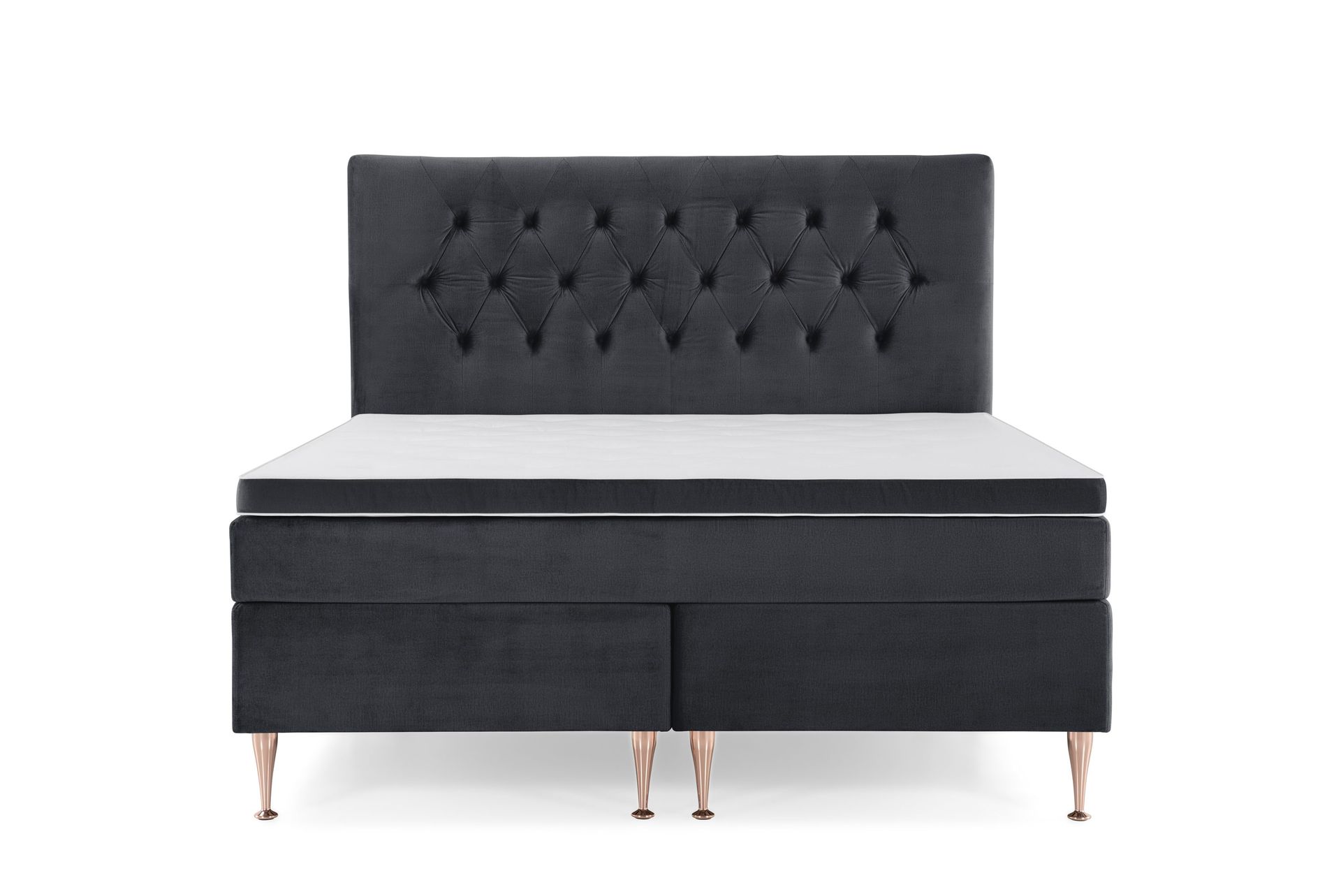 Royal Velvet Kontinentalseng 180x200 cm - Svart Fløyel/Høye Rosében
