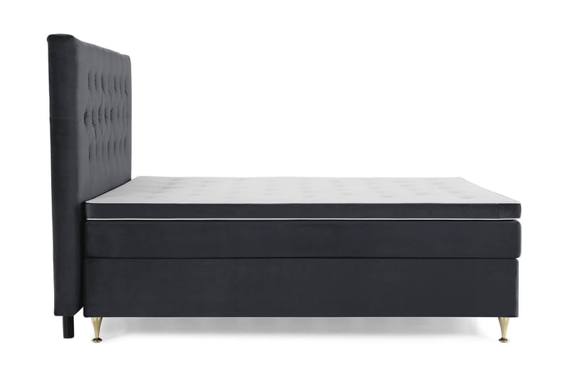 Royal Velvet Kontinentalseng 180x200 cm - Svart Fløyel/Lave Gullben - Møbler - Senger - Kontinentalsenger