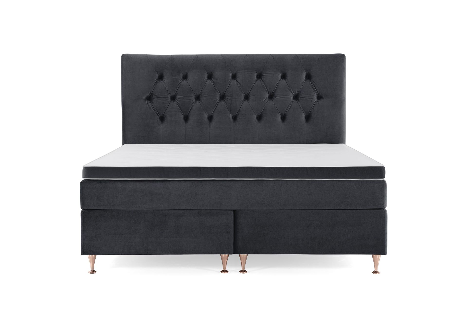 Royal Velvet Kontinentalseng 180x200 cm - Svart Fløyel/Lave Rosében