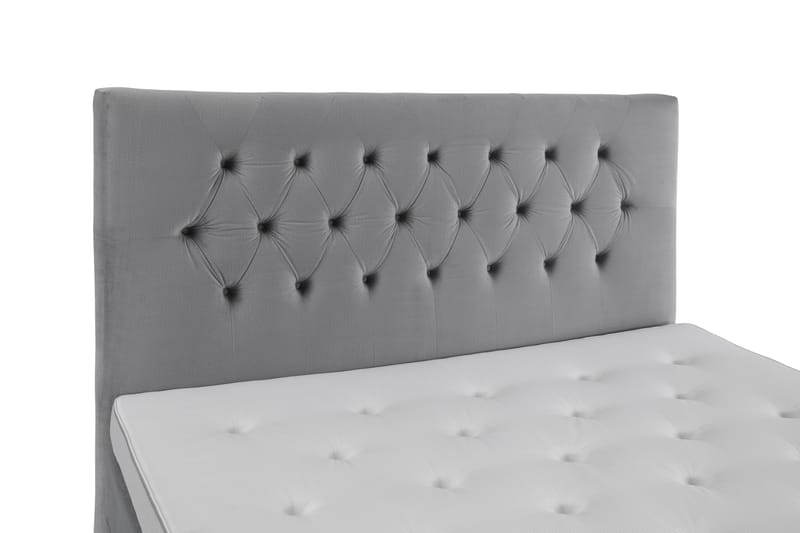 Royal Velvet Kontinentalseng 210x210 cm - Lysegrå Fløyel/Lave Gullben - Møbler - Senger - Komplett sengepakke