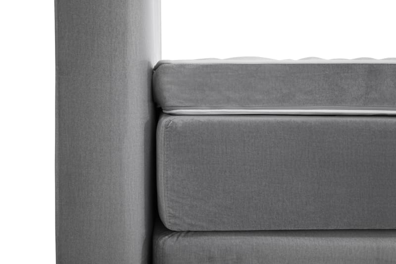 Royal Velvet Kontinentalseng 210x210 cm - Lysegrå Fløyel/Lave Gullben - Møbler - Senger - Komplett sengepakke
